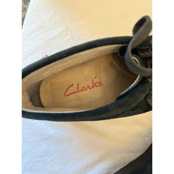 Clarks Wallabee Men's Size 9.5 M Black Suede Boots Shoes - Picture 9 of 9